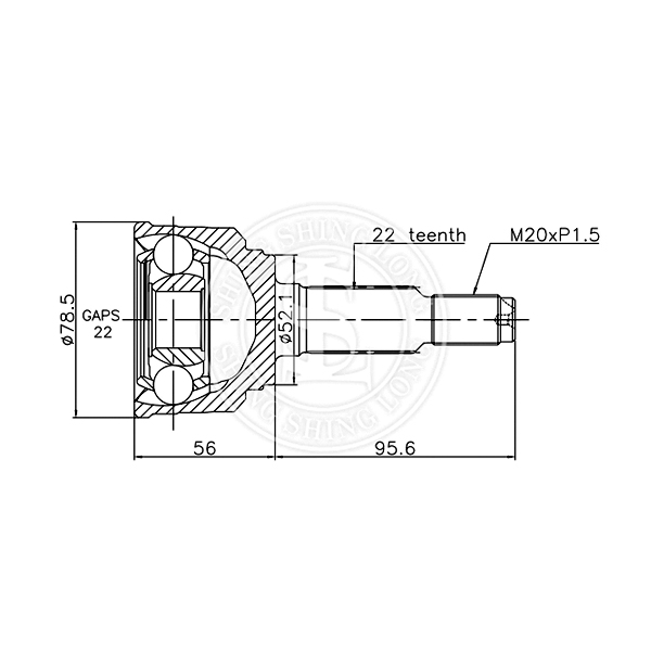 Outboard CV Joint 96348790