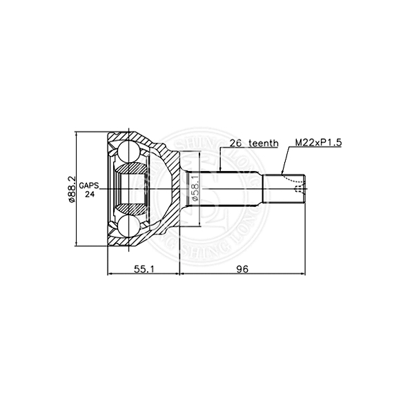 Outboard CV Joint 43410-02220